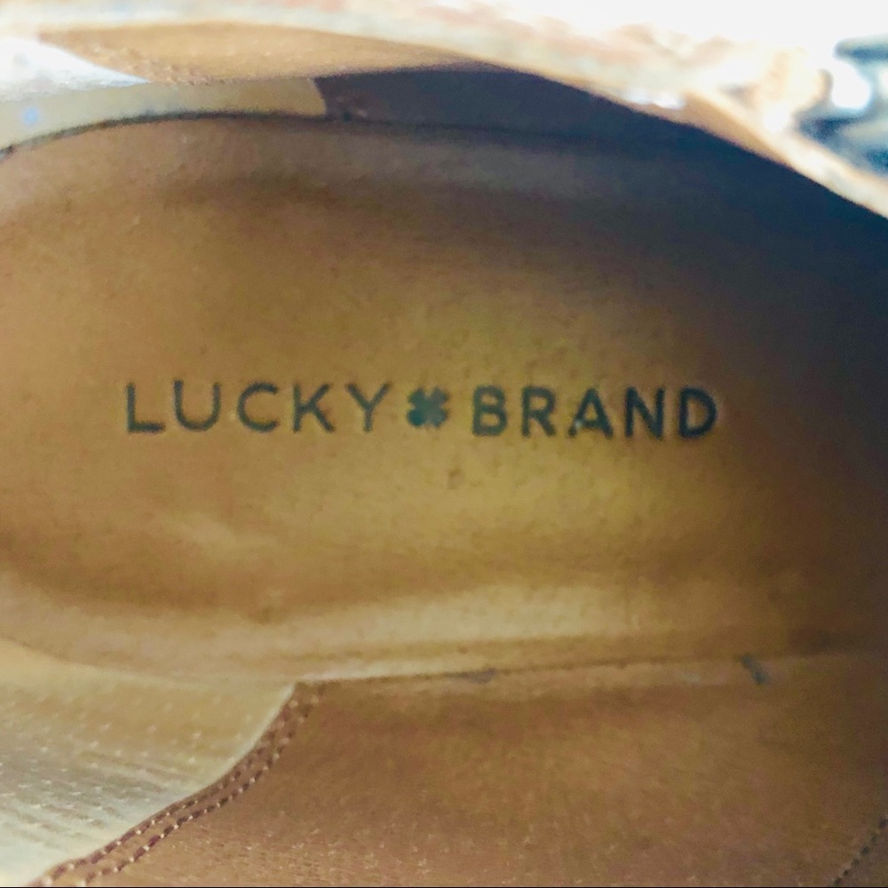Lucky Brand Banca Brown Leather Ankle Booties - Picture 6 of 7